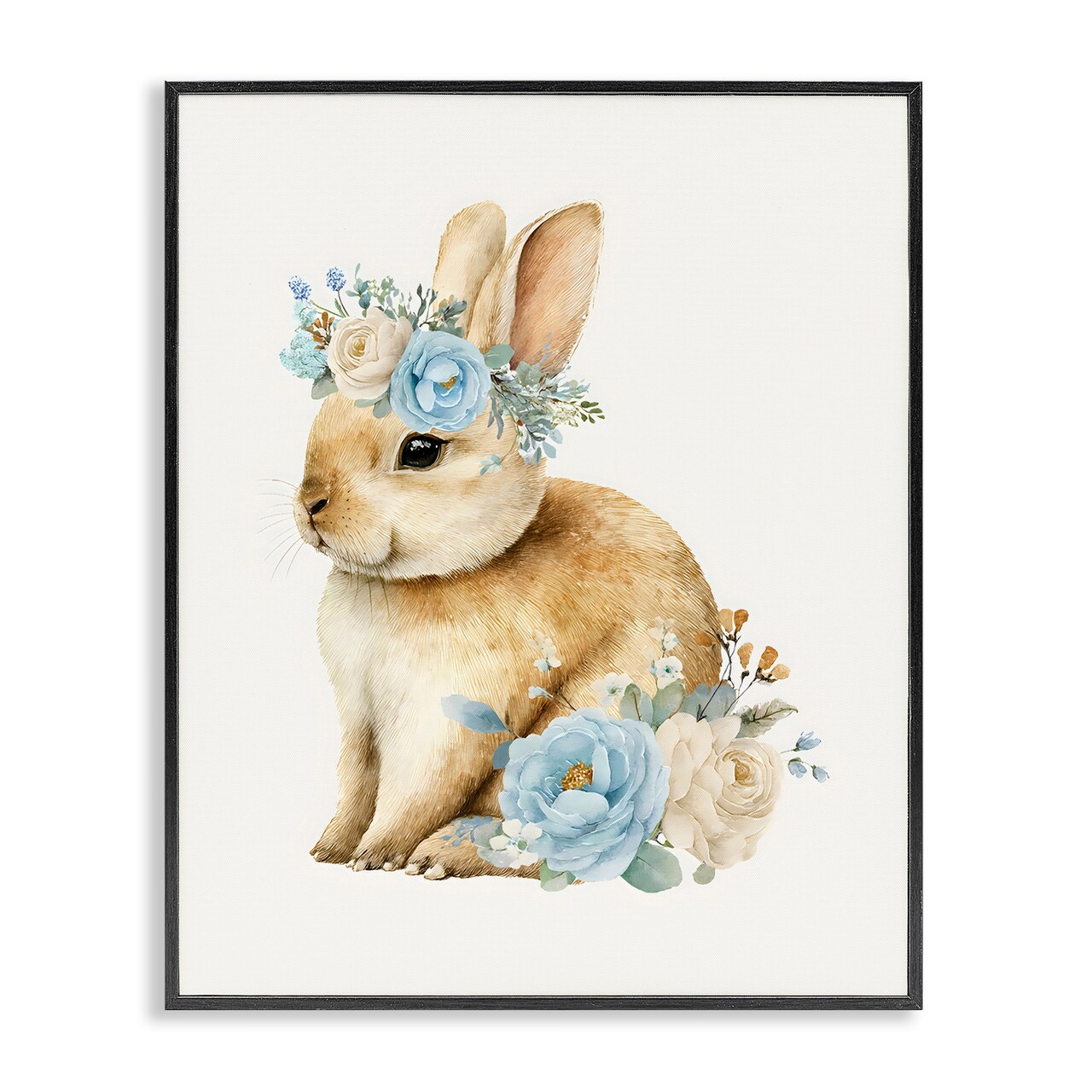 Stupell Industries Watercolor Nursery Bunny Framed Giclee, design by LSR Design Studio